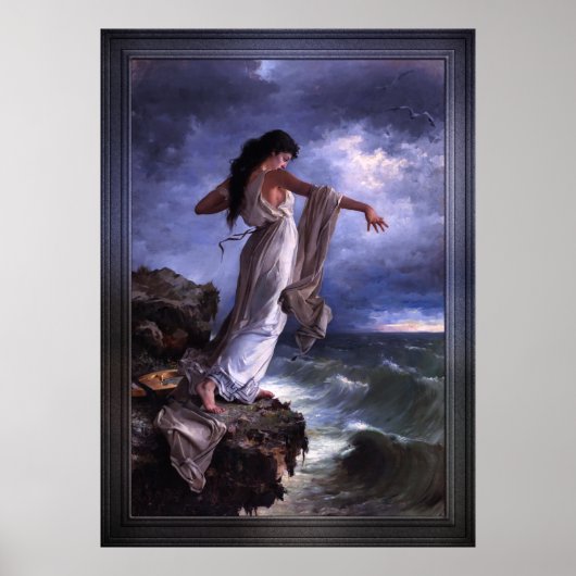 Poster Décès de Sappho par Miguel Carbonell Selva (Devant)