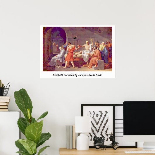 Poster Décès De Socrate Par Jacques-Louis David (Bureau à domicile)