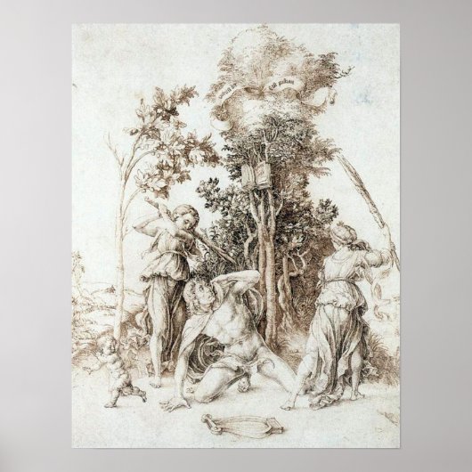 Poster Décès d'Orphée - Albrecht Durer - c1497 (Devant)