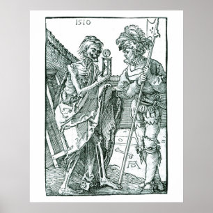 Poster Décès et Landsknecht - Albrecht Durer - c1510