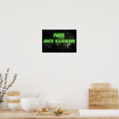 Poster d'échantillonnage de Jus Libres Neon Green (Cuisine)