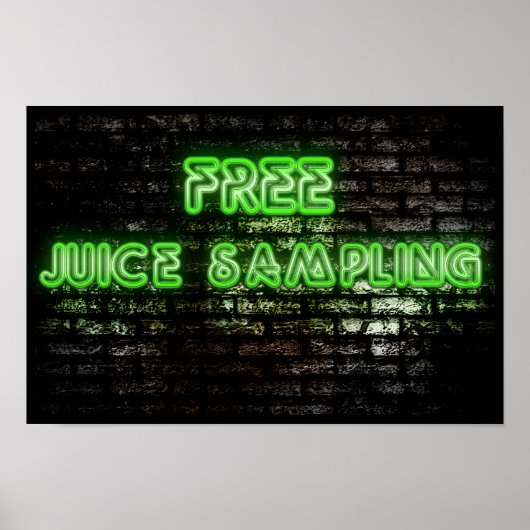 Poster d'échantillonnage de Jus Libres Neon Green (Devant)