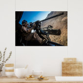 Poster Décharge de Marine Gunner sur une cible (Cuisine)