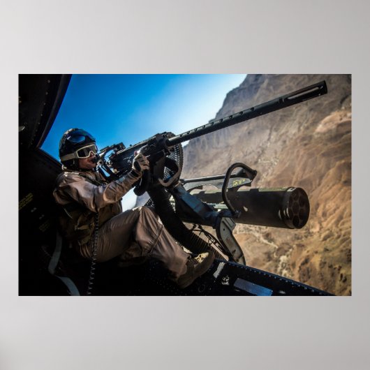 Poster Décharge de Marine Gunner sur une cible (Devant)