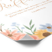 Poster Déchet Raffle Signal doux comme peut Baby shower (Coin)