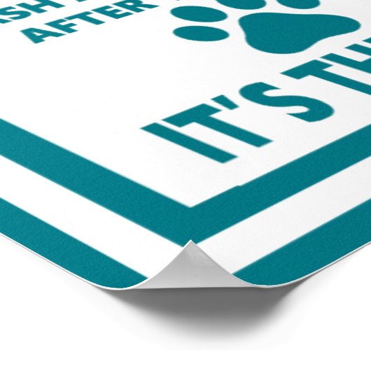 Poster DÉCHETS D'ANIMAUX - Avis de permission (Coin)