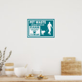 Poster DÉCHETS D'ANIMAUX - Avis de permission (Cuisine)