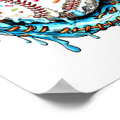 Poster Déchets De Baseball Crème De Glace Saupoudrer Gant (Coin)