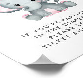 Poster Déchets de caleçon Déposer du Baby shower de fille (Coin)