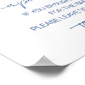 Poster Déchets de couches DIER DIACRITIQUE PETIT Baby sho (Coin)