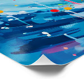 Poster Déchets de points colorés (Coin)