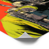 Poster Déchets nucléaires - Vibrant Radioactif Superhero (Coin)