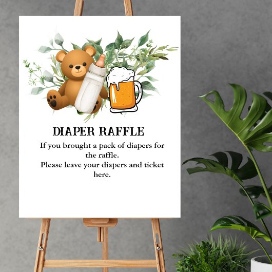 Poster Déchets Raffle Jeu un bébé brasse le thème