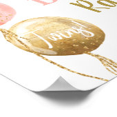 Poster Déchets Raffle rose jumelle filles signe (Coin)