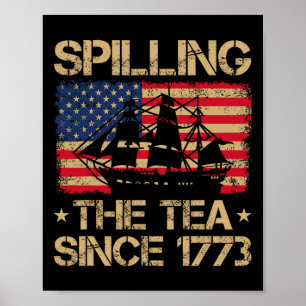 Poster Déchirer Le Thé Depuis 1773 Drapeau Américain Vint