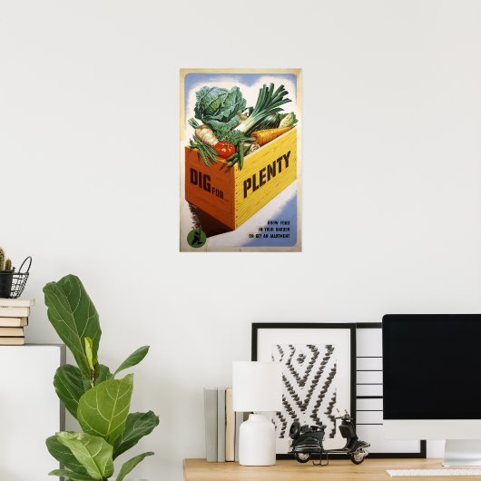 Poster Déchirer pour la quantité - Fruits et légumes (Bureau à domicile)