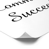 Poster Décidez. Engagez-vous. Réussi. Devis motivationnel (Coin)