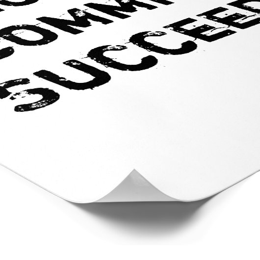 Poster Décidez. Engagez-vous. Réussi. Devis motivationnel (Coin)