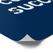 Poster Décidez. Engagez-vous. Réussi. Devis motivationnel (Coin)