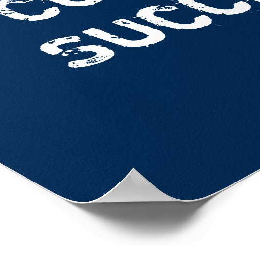 Poster Décidez. Engagez-vous. Réussi. Devis motivationnel (Coin)