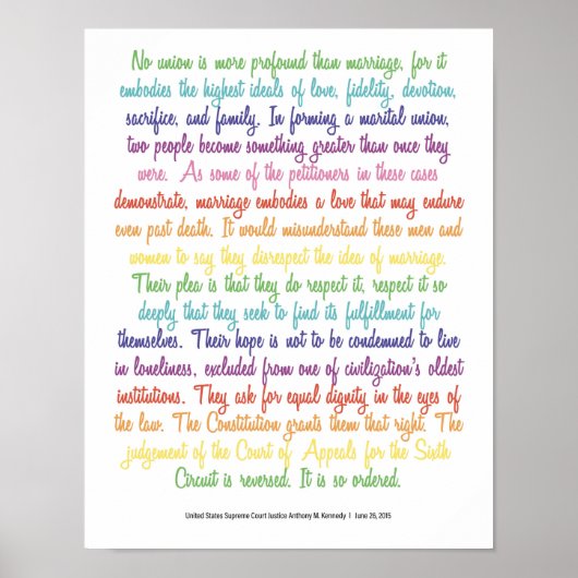 Poster Décision du tribunal du mariage gay (Devant)