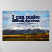 Poster "Décisions difficiles" Motivation Affirmation (Devant)