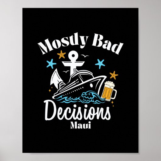 Poster Décisions Mostly D Maui Spring Break (Devant)