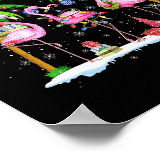 Poster Deck Le Flamant rose Palms Lumières Tropicales De (Coin)