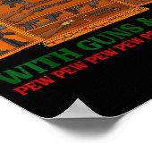 Poster Deck The Halls With Guns &amp; Ammo Funny Christma (Coin)