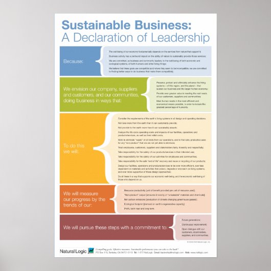 Poster Déclaration de leadership (Devant)