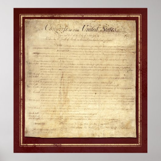 Poster Déclaration des droits (Devant)