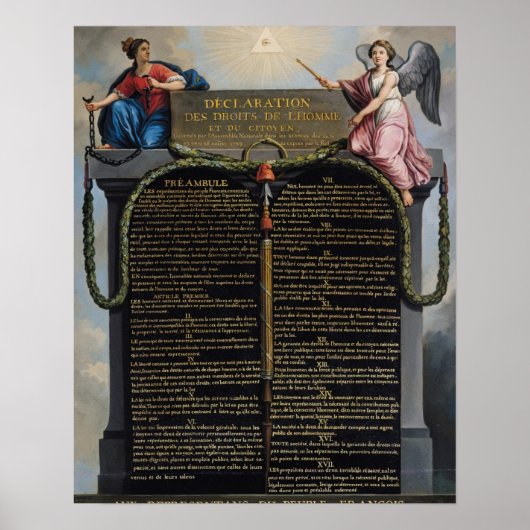 Poster Déclaration des droits de l'homme et du citoyen (Devant)