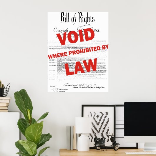 Poster Déclaration des droits - VOID (Bureau à domicile)