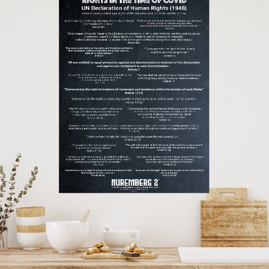 Poster Déclaration Des Nations Unies Sur Les Droits De L' (Cuisine)