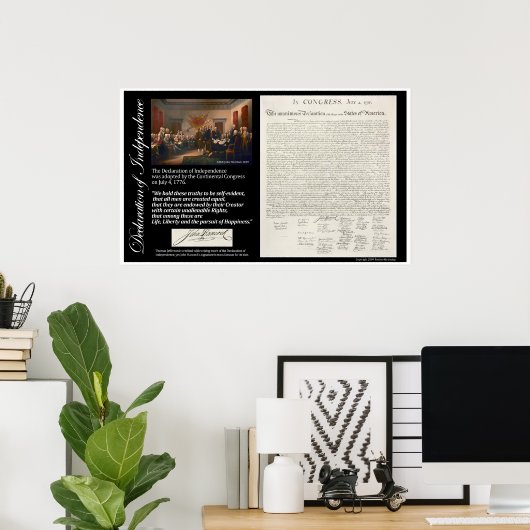 Poster Déclaration d'indépendance (Bureau à domicile)