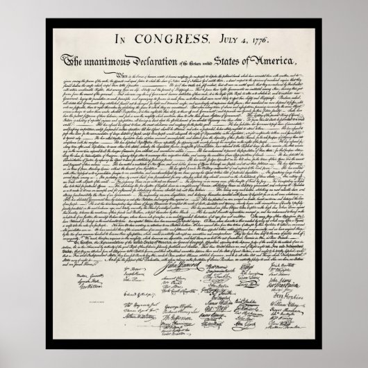 Poster Déclaration d'indépendance (Devant)