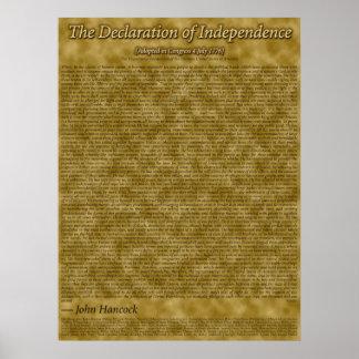 Poster Déclaration d'indépendance