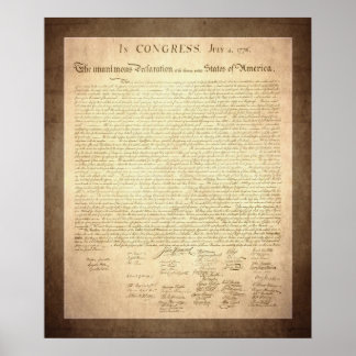 Poster Déclaration d'indépendance américaine