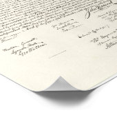 Poster Déclaration d'indépendance Amérique 4 juillet (Coin)