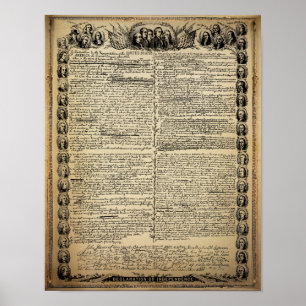 Poster Déclaration d'indépendance antique