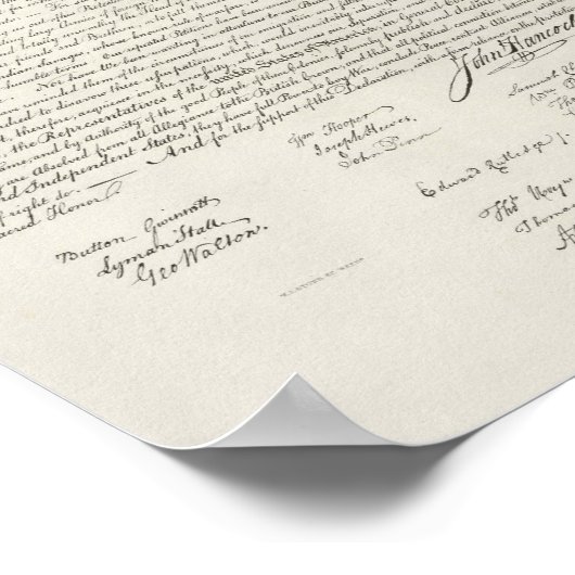 Poster Déclaration d'indépendance de l'Amérique (Coin)