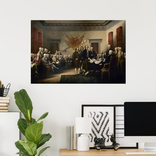 Poster Déclaration d'indépendance des États-Unis / (Bureau à domicile)