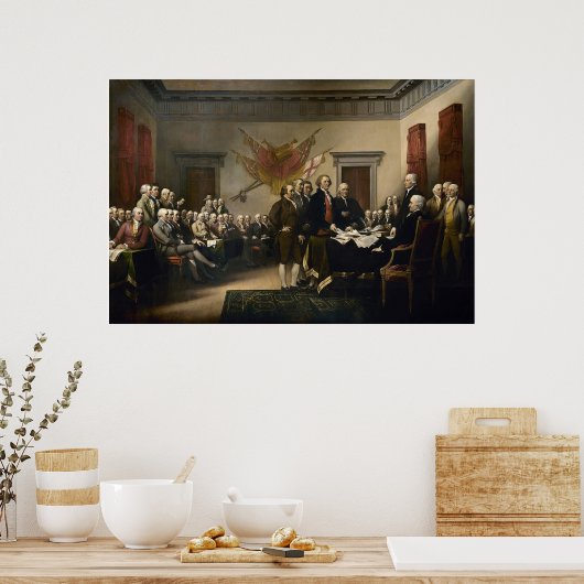 Poster Déclaration d'indépendance des États-Unis / (Cuisine)