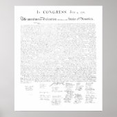 Poster Déclaration d'indépendance des États-Unis (Devant)