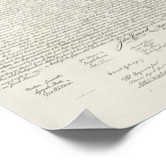 Poster Déclaration 📜 d'indépendance des États-Unis (Coin)