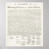 Poster Déclaration d'indépendance des États-Unis (Devant)