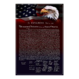 Poster Déclaration d'indépendance des États-Unis de 1776