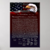 Poster Déclaration d'indépendance des États-Unis de 1776 (Devant)