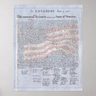 Poster Déclaration d'indépendance Histoire des États-Unis