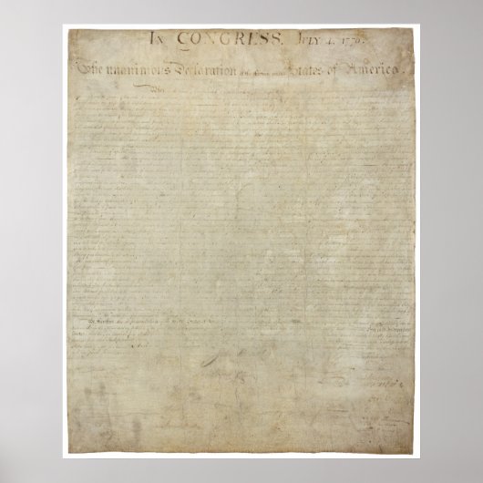 Poster Déclaration d'indépendance Imprimer (Devant)